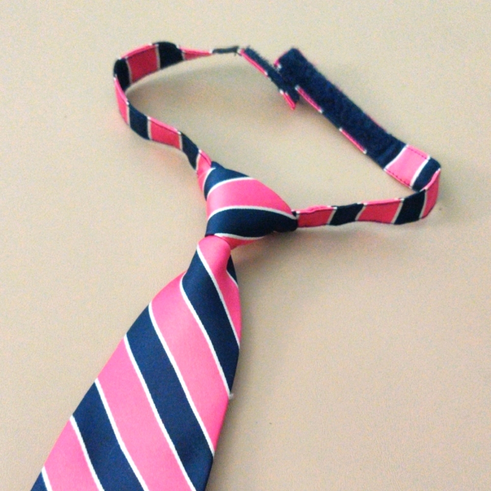 Gymboree Pink and Navy Striped Dresses Up Tie, Size 2T - 5T